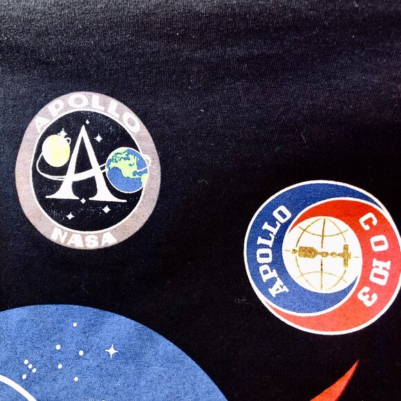 NASA National Aeronautics and Space Admin Black T-Shirt Double Sided - Picture 10 of 14